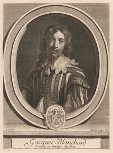 Jacques Blanchard, du livre Les hommes illustres ..., vol. II, par Charles Perrault - Gérard Edelinck