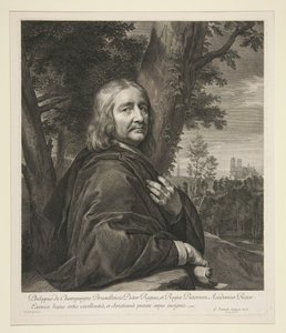 Philippe de Champaigne debout dans un paysage - Gérard Edelinck