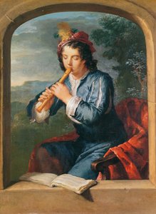 Jeune homme jouant de la flûte