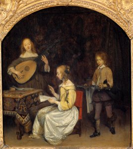 Le concert : chanteur et joueur de luth théorbe