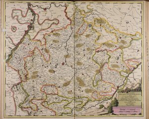 Chorographia ducatus Wurtenburgici quem ab una alteraque parte includunt quique ei includuntur marchionatus praepositura Badensis Elwangensis comitatus Hohenzolern Rechberg et affine almae civitatis Ulmae territorium - Gerard Valck