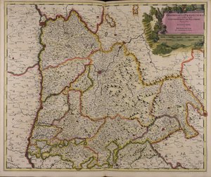 Delphinatus praefectura quae Gallis audit gouvernement de Daufhiné bipartitus in superiorem et inferiorem - Gerard Valck