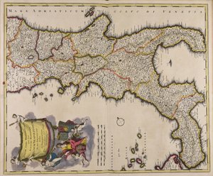 Italiae pars meridionalis quae nunc sceptri Hispanici regnum Neapolitanum in XII provincias divisum - Gerard Valck