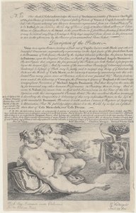 Billet de tombola pour la peinture de Vénus et Cupidon d