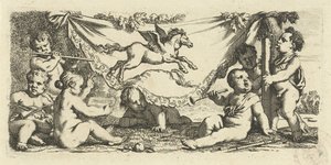 Putti musicaux avec Pégase - Gerard de Lairesse