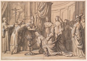 Harold Klak et sa famille sont baptisés à Mayence - Gerard van Honthorst