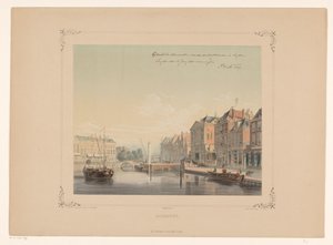 Vue sur le Aalmarkt à Leiden