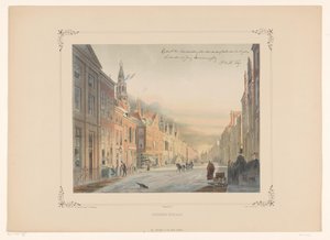Vue de la Breetraat à Leiden