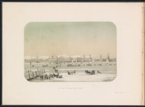 Plaisirs sur glace sur la Meuse à Rotterdam, vue depuis Katendrecht, 1855