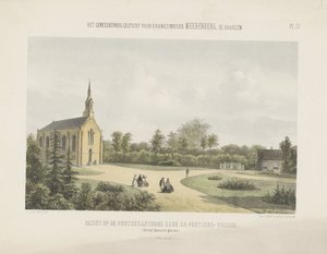 Église et loge du portier derrière Meerenberg - Gerardus Johannes Bos