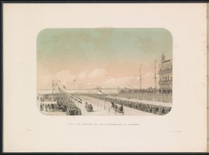 Course de traîneaux sur la Meuse à Rotterdam, 1855 (série: Les plaisirs de la glace sur la Meuse à Rotterdam en février 1855)