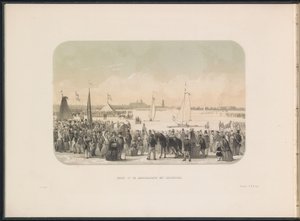 Course de yachts sur glace sur la Meuse à Rotterdam, 1855