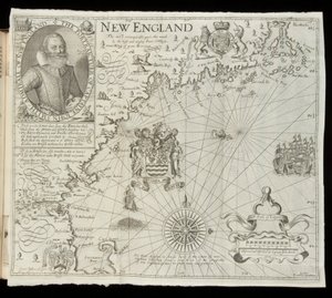 Carte de la Nouvelle-Angleterre, de Historia Mundi: ou Atlas de Mercator, Londres, 1635 - Gerardus Mercator