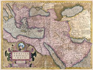 Turquie, Balkans, Afrique du Nord-Est, Arabie et Moyen-Orient (gravure) - Gerardus Mercator