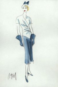 Mode féminine 1931, jupe et blouse
