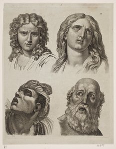 Quatre études de têtes d