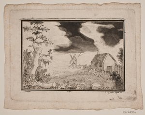 Paysage avec Maison et Moulin - Gerhard Ludvig Lahde