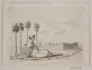 Femme allongée près du fort