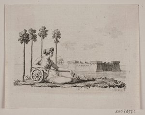 Femme allongée près du fort