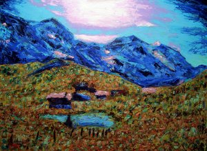 Jungfrau en été, 2020 (huile sur toile) - Gerhardt Isringhaus