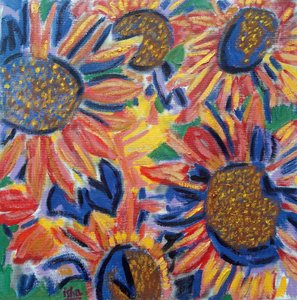 Tournesol chaud, 2024 (huile sur toile)