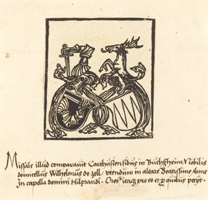 Ex-libris de Wilhelm von Zell - German 15th Century