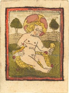 Enfant Jésus avec un oiseau - German 15th Century