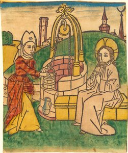 Christ et la femme de Samarie - German 15th Century