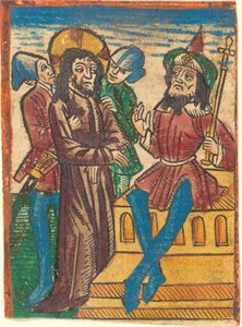 Le Christ devant Pilate - German 15th Century