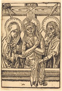 Le Christ entre Marie et Jean - German 15th Century