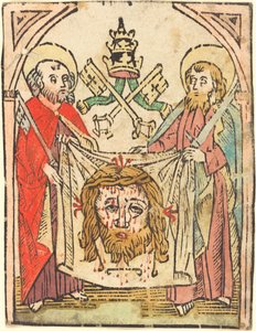 Saints Pierre et Paul avec le Suaire - German 15th Century
