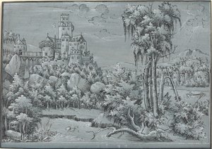 Paysage avec un château - German 16th Century