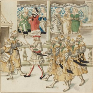 Chevaliers en parade en costume oriental
