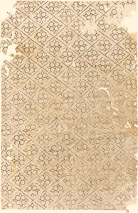 Feuille avec motif de fleurs et de diamants - German 16th Century