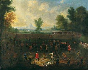 Un match de lancer de renard avec une compagnie élégante spectatrice - German School