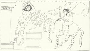 Une scène de Les Grenouilles, une pièce du dramaturge grec Aristophane