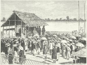 Un théâtre à Annam (gravure) - German School