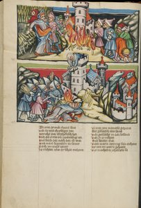 Abimelech, illuminations de Weltchronik Ms 33 fol. 137v, c.1400-10 - German School