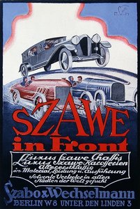 Publicité pour les voitures Szawe, 1921 - German School