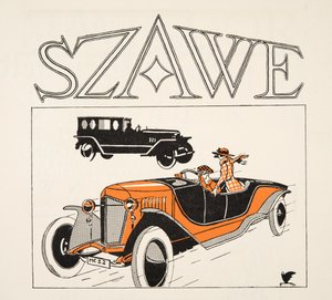 Publicité pour Szawe, tirée de Styl, pub.1922 (impression sur pochoir)