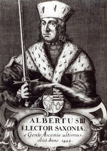 Albert III, dernier Électeur de Saxe de la dynastie ascanienne - German School