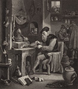 Alchimiste au travail. Illustration pour Bilder-Atlas - German School