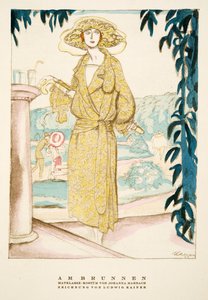 Am Brunnen, tenue de Johanna Marbach, tirée de Styl, publié en 1922 (impression sur pochoir)