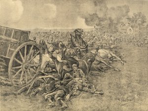 Annihilation des troupes serbes par les troupes austro-hongroises - German School