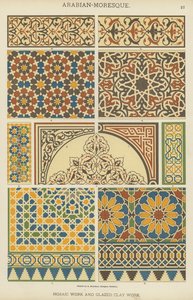 Arabo-mauresque, Travail de mosaïque et d