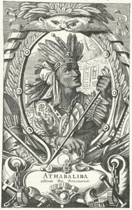 Atahualpa, empereur inca (gravure) - German School