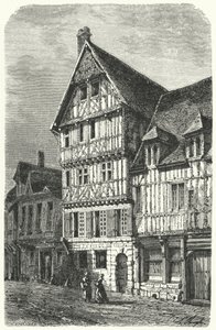 Lieu de naissance à Rouen du dramaturge français Pierre Corneille (gravure) - German School