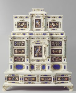 Cabinet fabriqué à Augsbourg, vers 1660-70 - German School