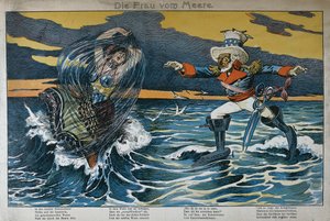 Caricature sur la guerre hispano-américaine, 1898 - German School