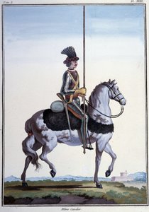 Cavalier - dans "Mes rêveries" par le Comte de Saxe, éd. Desaint et Saillant, Paris